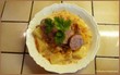 Blanquette de pommes de terre et sa saucisse fumée