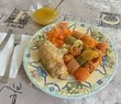 Cuisses de poulet farcies, sauce orange et miel