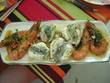 Joues de lotte et gambas au beurre ail et persil