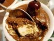 Mousse au chocolat, coeur crème brûlée et griotte