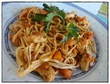 Nouilles chinoises sautées au poulet et petits légumes