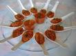 Petites cuillères de tomates concassées