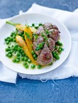 Rognons de veau aux petits pois, carottes et orange