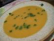 Velouté de carottes et lentilles corail