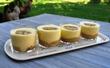 Verrines pêches et bananes au mascarpone