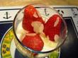 Verrines rhubarbe-fraises au fromage blanc